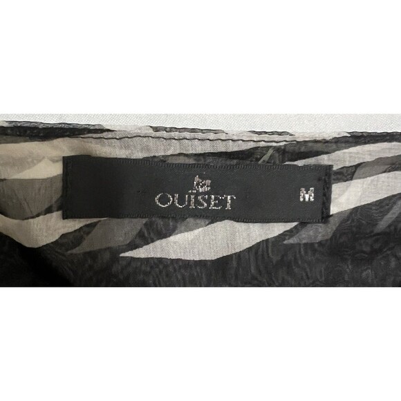 ouiset Sheer blouse top zebra leopard print front tie Lightweight Breathable v - Picture 5 of 5